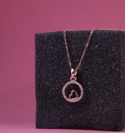 Rose Gold Love Necklace for Women