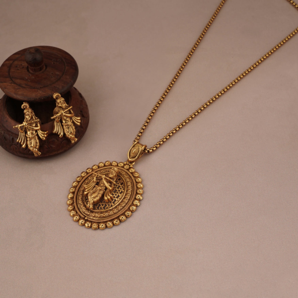 Divine Krishna Pendant Set
