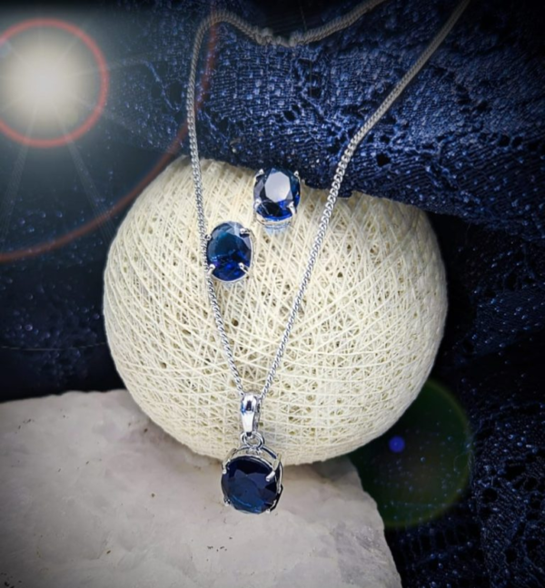 Blue Sparkle Pendant Set - Image 2