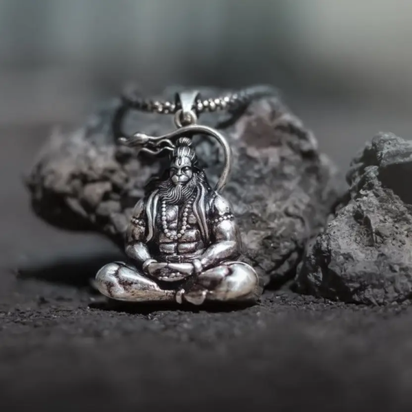 Divine Protector Hanuman Ji Silver Locket - Image 2