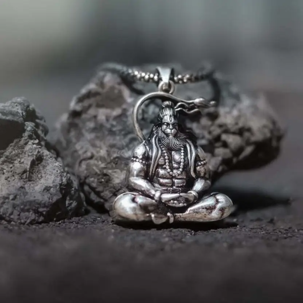Divine Protector Hanuman Ji Silver Locket