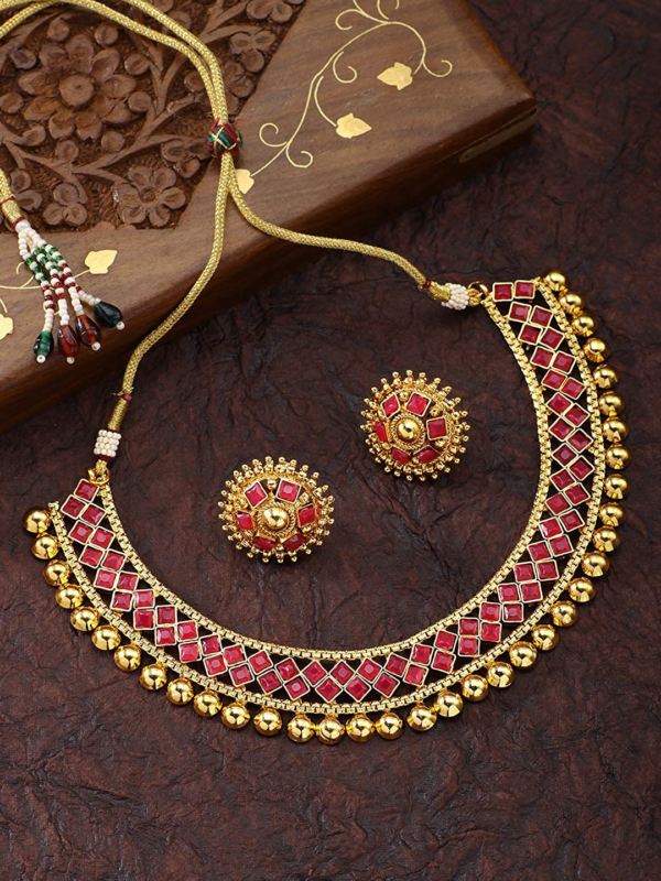 Ruby Glow Choker Set