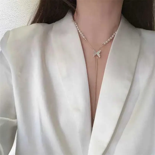 Pearl Glow Korean Necklace - Image 2